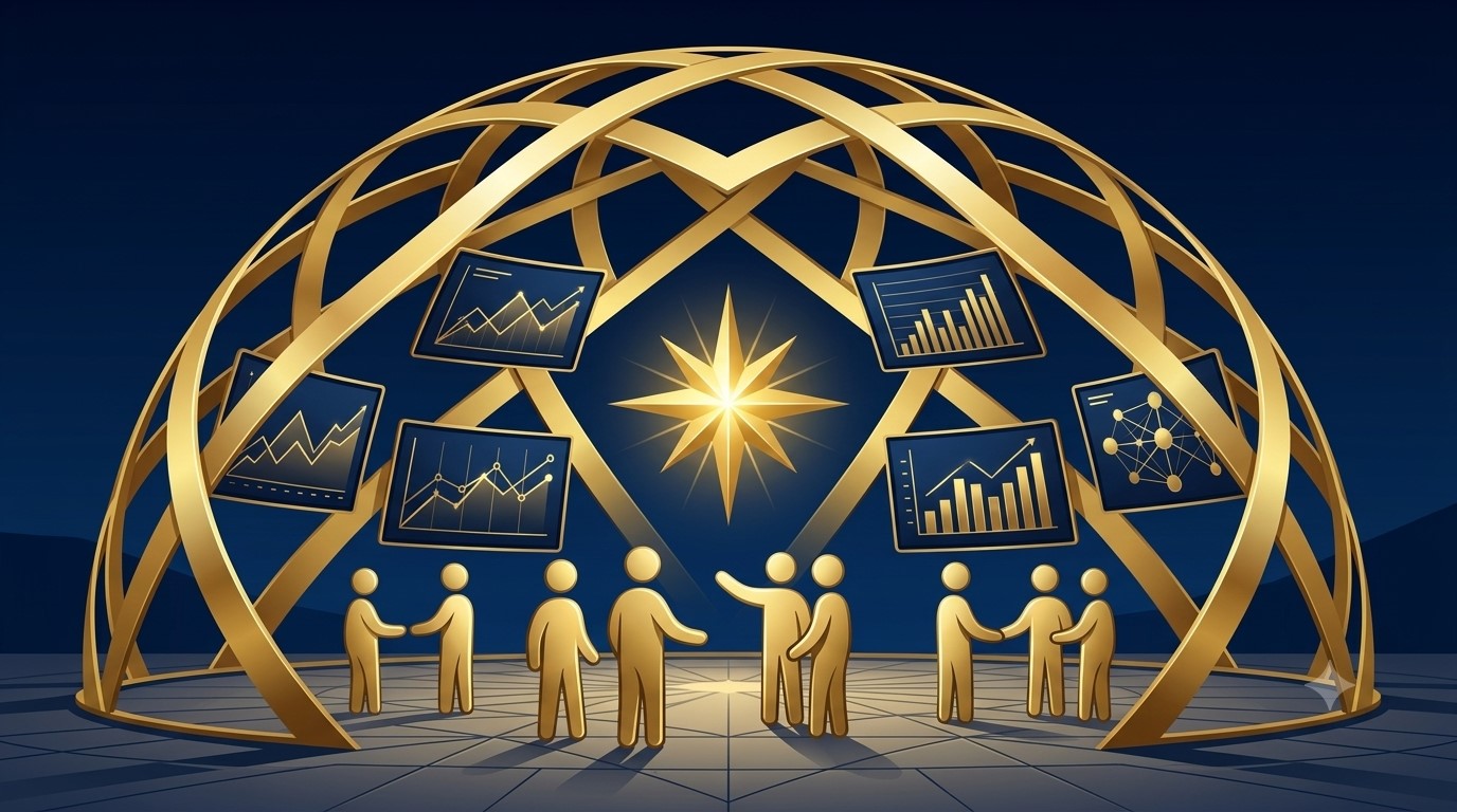 Mission and human-centric indicator management — stakeholders aligned under a unified strategic dome